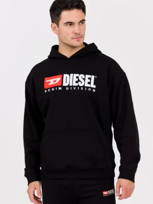DIESEL Czarna męska bluza z kapturem S-BOXT-HOOD-DIV, Rozmiar XL
