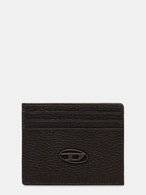 Diesel etui na karty skórzane HISSU EVO CARD CASE kolor brązowy X09018.P0685