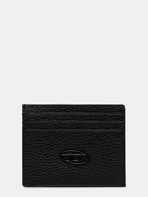 Diesel etui na karty skórzane HISSU EVO CARD CASE kolor czarny X09018.P0685