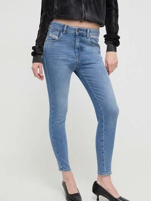 Diesel jeansy 1984 SLANDY-HIGH damskie kolor niebieski