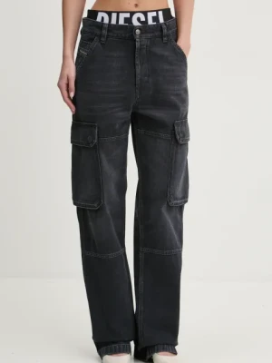 Diesel jeansy D-POT-CARGO L.32 TROUSERS damskie high waist A16355.007Z9