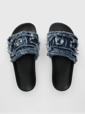 Diesel klapki Sa-Slide D Denim damskie kolor granatowy Y03347-P5254-H4187