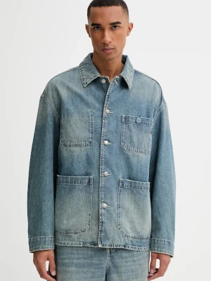 Diesel kurtka jeansowa D-STACK-U JACKET kolor niebieski przejściowa oversize A19260.068SK