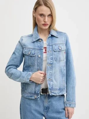 Diesel kurtka jeansowa DE-BONNY JACKET kolor niebieski przejściowa A09970.09I29