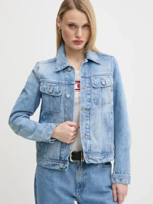 Diesel kurtka jeansowa DE-BONNY JACKET kolor niebieski przejściowa A09970.09I29