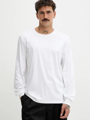 Diesel longsleeve bawełniany T-MADJUST-LS-T1 kolor biały z nadrukiem A18723.0PJBG