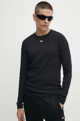 Diesel longsleeve D-RIBBER-LS-N męski kolor czarny gładki A14951.0EJAI