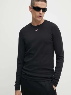 Diesel longsleeve D-RIBBER-LS-N męski kolor czarny gładki A14951.0EJAI