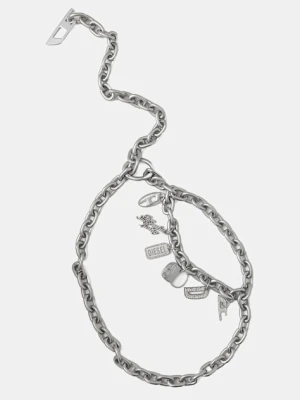 Diesel pasek DIESEL LOGO B- MULTICHARM CHAI damski kolor szary X10248.PR581