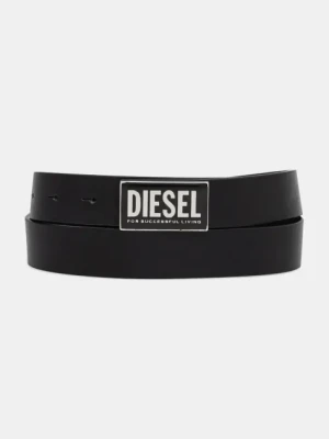 Diesel pasek skórzany B-GLOSSY II męski kolor czarny X09945.PR227