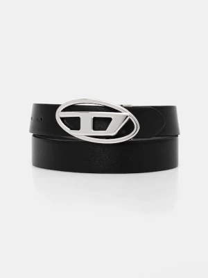 Diesel pasek skórzany dwustronny OVAL D LOGO B-1DR W REV II damski kolor czarny X09874.P1245