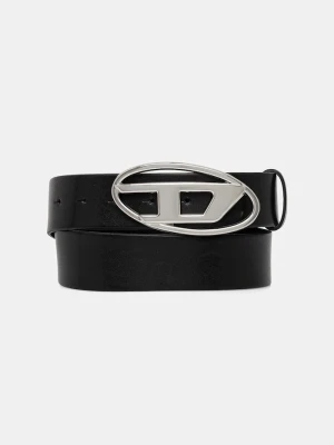Diesel pasek skórzany OVAL D LOGO B-1DR W czarny