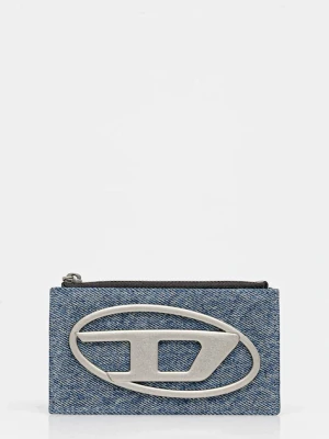 Diesel portfel 1DR 1DR CARD HOLDER III damski kolor niebieski X10270.P1730