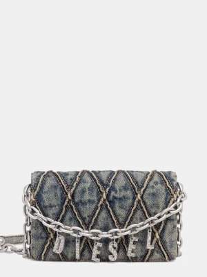 Diesel portfel CHARM-D CHARM-D damski kolor niebieski X10281.P5570