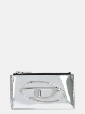 Diesel portfel skórzany 1DR 1DR CARD HOLDER III damski kolor srebrny X10270.PS202