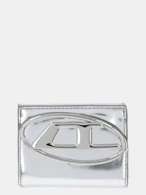 Diesel portfel skórzany 1DR 1DR TRI FOLD COIN XS II damski kolor srebrny X09887.PS202