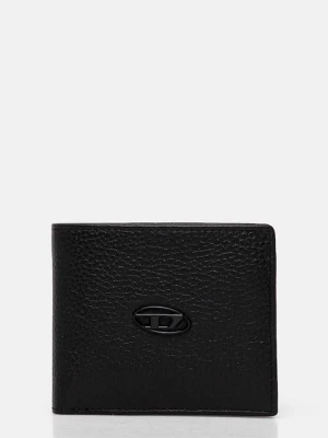 Diesel portfel skórzany BI FOLD COIN S męskie kolor czarny X08844.P0685
