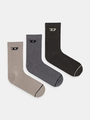 Diesel skarpetki SKM-D-TENNIS-CREW 3-pack kolor beżowy A17883.0LKBI