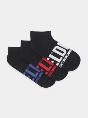 Diesel skarpetki SKM-GOST-THREEPACK SOCKS 3-pack męskie kolor czarny 00SI8H.0EGBH