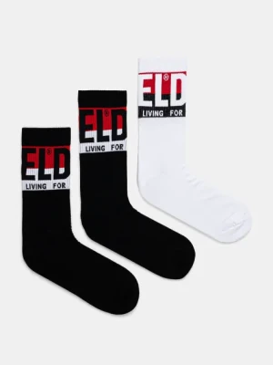 Diesel skarpetki SKM-RAY-THREEPACK SOCKS 3-pack męskie kolor czarny 00SAYJ.0IQAR