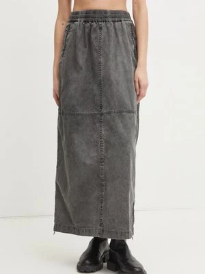 Diesel spódnica bawełniana O-HAZEL-Q2 SKIRT kolor szary maxi prosta A17384.0NJBP