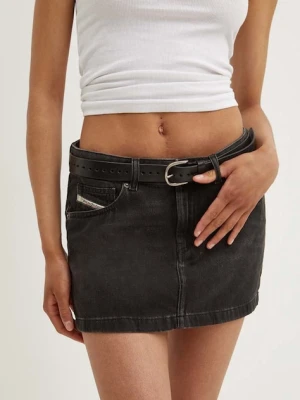 Diesel spódnica jeansowa DE-RON kolor czarny mini ołówkowa A04935.09I35