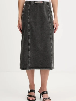 Diesel spódnica O-ALLEGRA SKIRT kolor czarny midi prosta A16596.0NJBJ