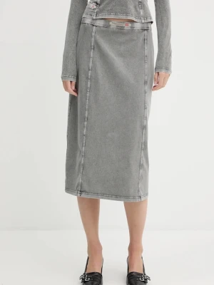 Diesel spódnica O-ALLEGRA SKIRT kolor szary midi prosta A16596.0NJBJ