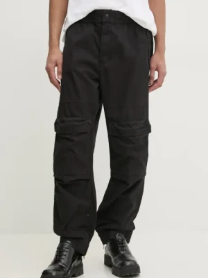 Diesel spodnie P-BEECK TROUSERS męskie kolor czarny w fasonie cargo A14761.0NJBP