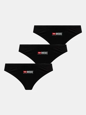 Diesel stringi PUNCHY-D-CORE-3PACK UNDERPANTS 3-pack kolor czarny z bawełny A17515.0WHAV