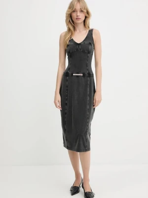 Diesel sukienka D-INNY DRESS kolor szary mini prosta A16591.0NJBJ