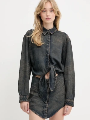 Diesel sukienka DE-SUSAN-S kolor szary midi prosta A19018.068TE