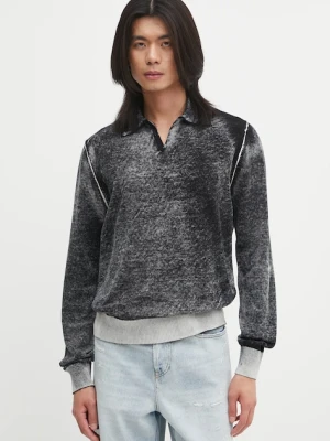 Diesel sweter bawełniany K-LORENZO męski kolor szary lekki A14849.0BEAR