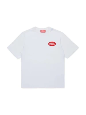 Diesel t-shirt bawełniany dziecięcy TPATCH OVER T-SHIRT