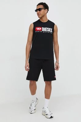 Diesel t-shirt bawełniany T-ISCO-DIV męski kolor czarny