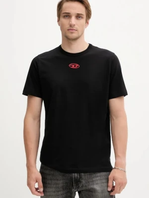 Diesel t-shirt bawełniany T-ADJUST-OD męski kolor czarny z aplikacją A17880.0CLBR