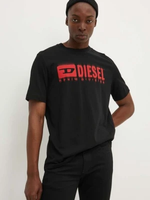 Diesel t-shirt bawełniany T-ADJUST-Q7 męski kolor czarny z nadrukiem A15398.0GRAI