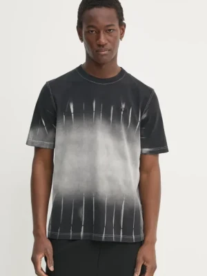 Diesel t-shirt bawełniany T-ADJUST-R21 T-SHIRT męski kolor czarny wzorzysty A17801.0SLBQ