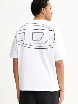 Diesel t-shirt bawełniany T-BOGGY-MEGOVAL-D męski kolor czarny wzorzysty A11302.0HGAM