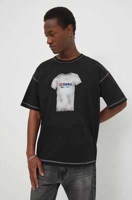 Diesel t-shirt bawełniany T-BOXT-N12 męski kolor czarny z nadrukiem A12914.0AKAK