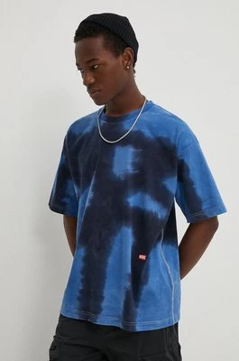 Diesel t-shirt bawełniany T-BOXT-N15 męski kolor niebieski wzorzysty A13312.0CLAU