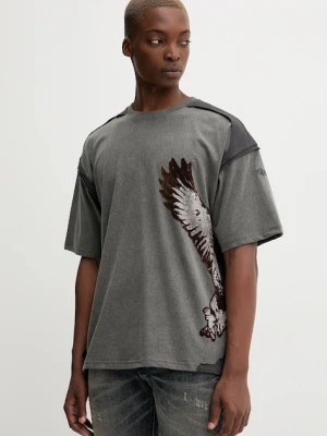 Diesel t-shirt bawełniany T-BOXT-PEELOFF męski kolor szary z nadrukiem A19321.0KIBX