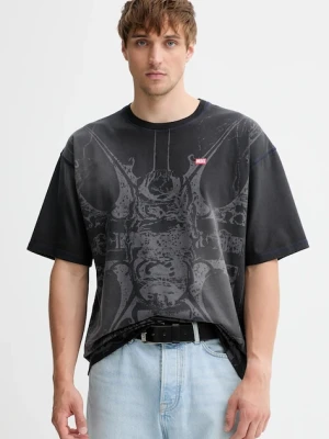 Diesel t-shirt bawełniany T-BOXT-T13 męski kolor szary wzorzysty A19314.0KIBW