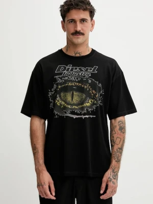 Diesel t-shirt bawełniany T-BOXT-T25 męski kolor czarny z nadrukiem A19640.0PLAT