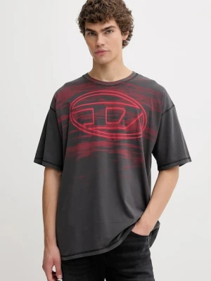 Diesel t-shirt bawełniany T-BOXT-T5 męski kolor szary z nadrukiem A18653.0AGCA