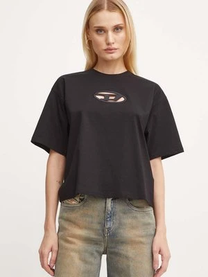 Diesel t-shirt bawełniany T-BUXT-CROP-OD damski kolor czarny A15096.0NIAX