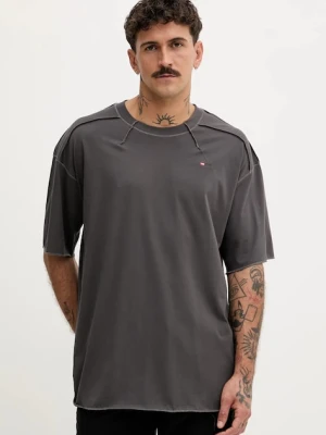 Diesel t-shirt bawełniany T-CRAHOR-BOXT-T1 męski kolor szary gładki A19463.0NIAX