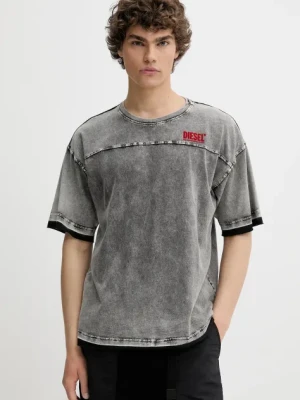 Diesel t-shirt bawełniany T-HOXT T-SHIRT męski kolor szary melanżowy A16916.0PKAN