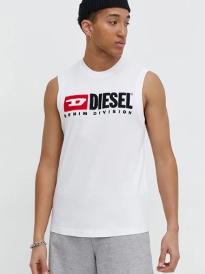 Diesel t-shirt bawełniany T-ISCO-DIV męski kolor biały