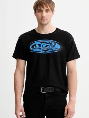 Diesel t-shirt bawełniany T-NORM-T1 męski kolor czarny z nadrukiem A18660.0QKAP